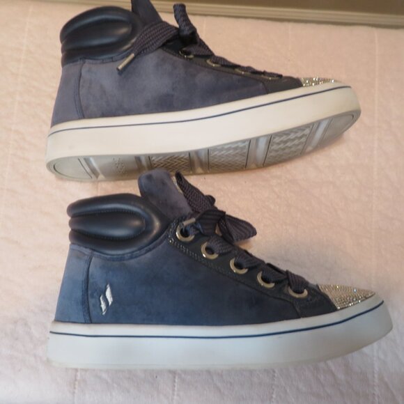 Women's Skechers Velvet Rhinestones High Top Sneakers - Picture 2 of 8
